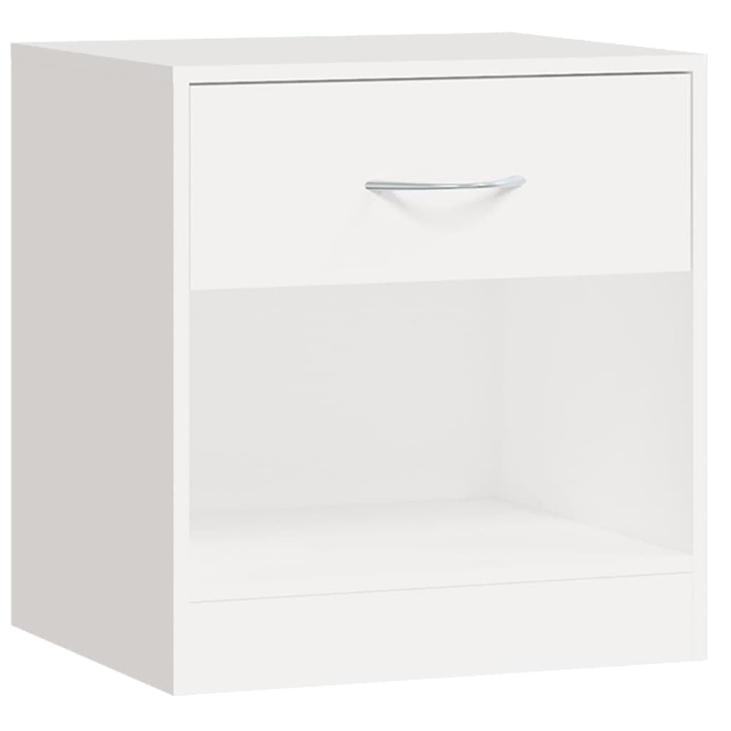 Mafett Nightstand 2 pcs with Drawer White