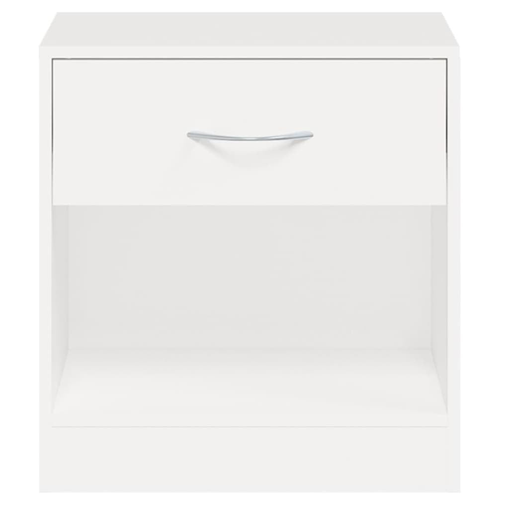 Mafett Nightstand 2 pcs with Drawer White