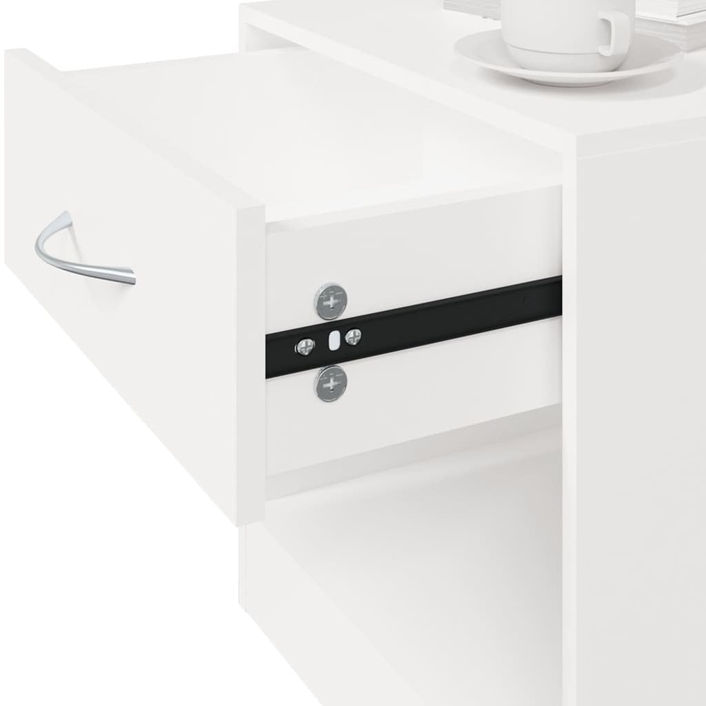 Mafett Nightstand 2 pcs with Drawer White