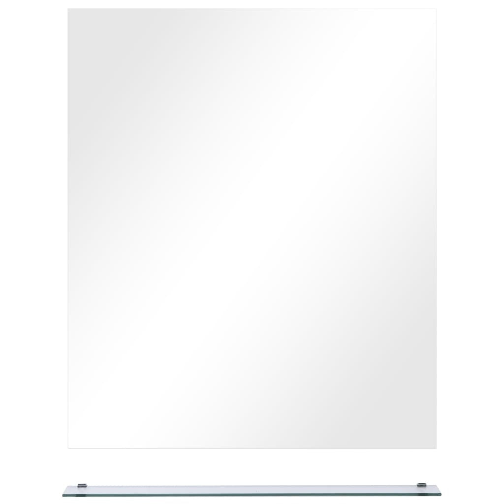 Mafett Wall Mirror with Shelf 50x60 cm Tempered Glass