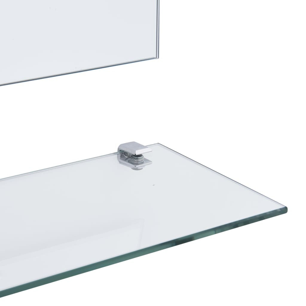 Mafett Wall Mirror with Shelf 50x60 cm Tempered Glass