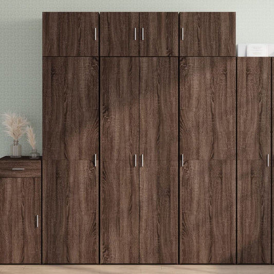 Mafett Highboard Brown Oak 70x42.5x185 cm Engineered Wood