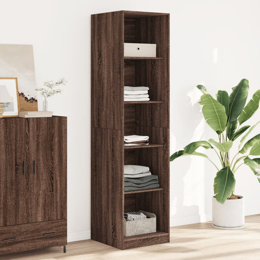 Mafett Wardrobe Brown Oak 50x50x200 cm Engineered Wood