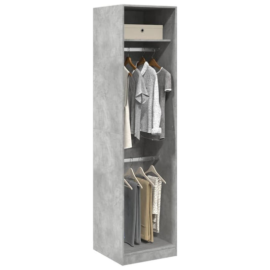 Mafett Wardrobe Concrete Grey 50x50x200 cm Engineered Wood