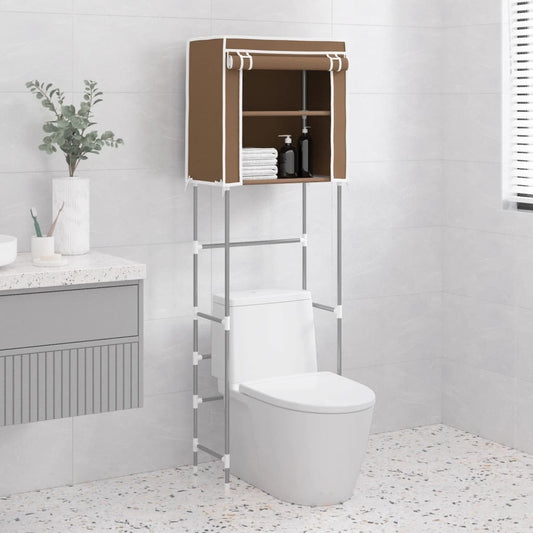 Mafett 2-Tier Over-Toilet Storage Rack | Stylish Brown Iron Design for Space-Saving Organization (56 x 30 x 170 cm)