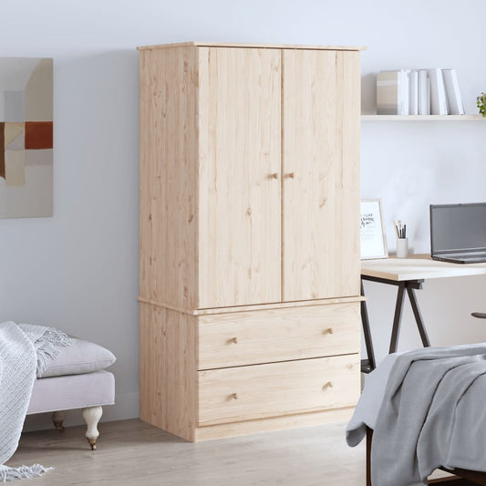 Davina ALTA Solid Pine Wood Wardrobe – Elegant & Timeless Design