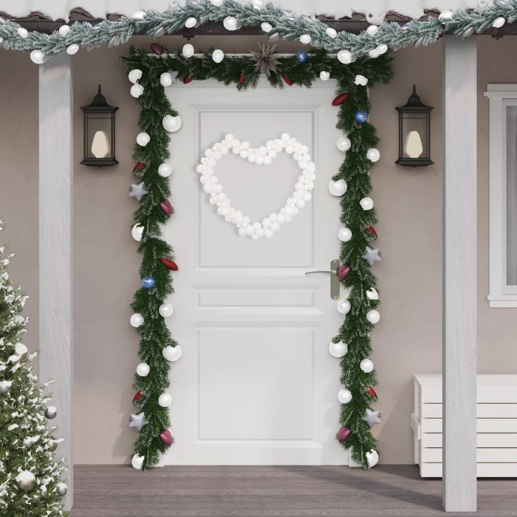 Mafett Elegant White Christmas Balls Garland | 175 cm Polystyrene Decoration for Festive Decor