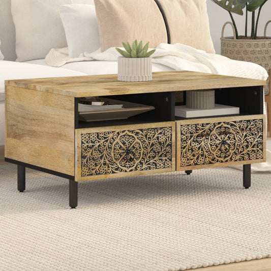 Mafett Elegant Coffee Table Solid Wood Mango  80x54x40 cm