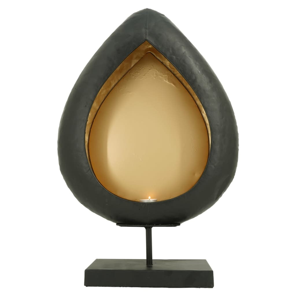 Lesli Living Drop Candle Holder Egg on Stand, Stunningly Crafted with Precision, Measuring 23x11x41 cm - Perfect for Adding a Touch of Contemporary Elegance and Illuminating Your Space with Warmth and Style