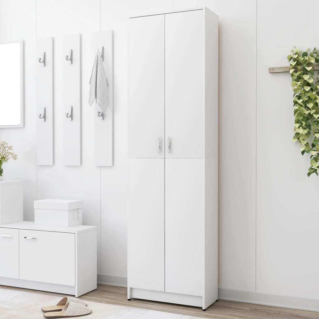 Mafett Hallway Wardrobe White 55x25x189 cm Engineered Wood