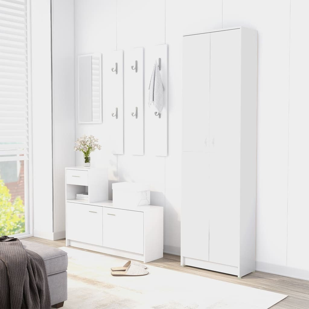 Mafett Hallway Wardrobe White 55x25x189 cm Engineered Wood