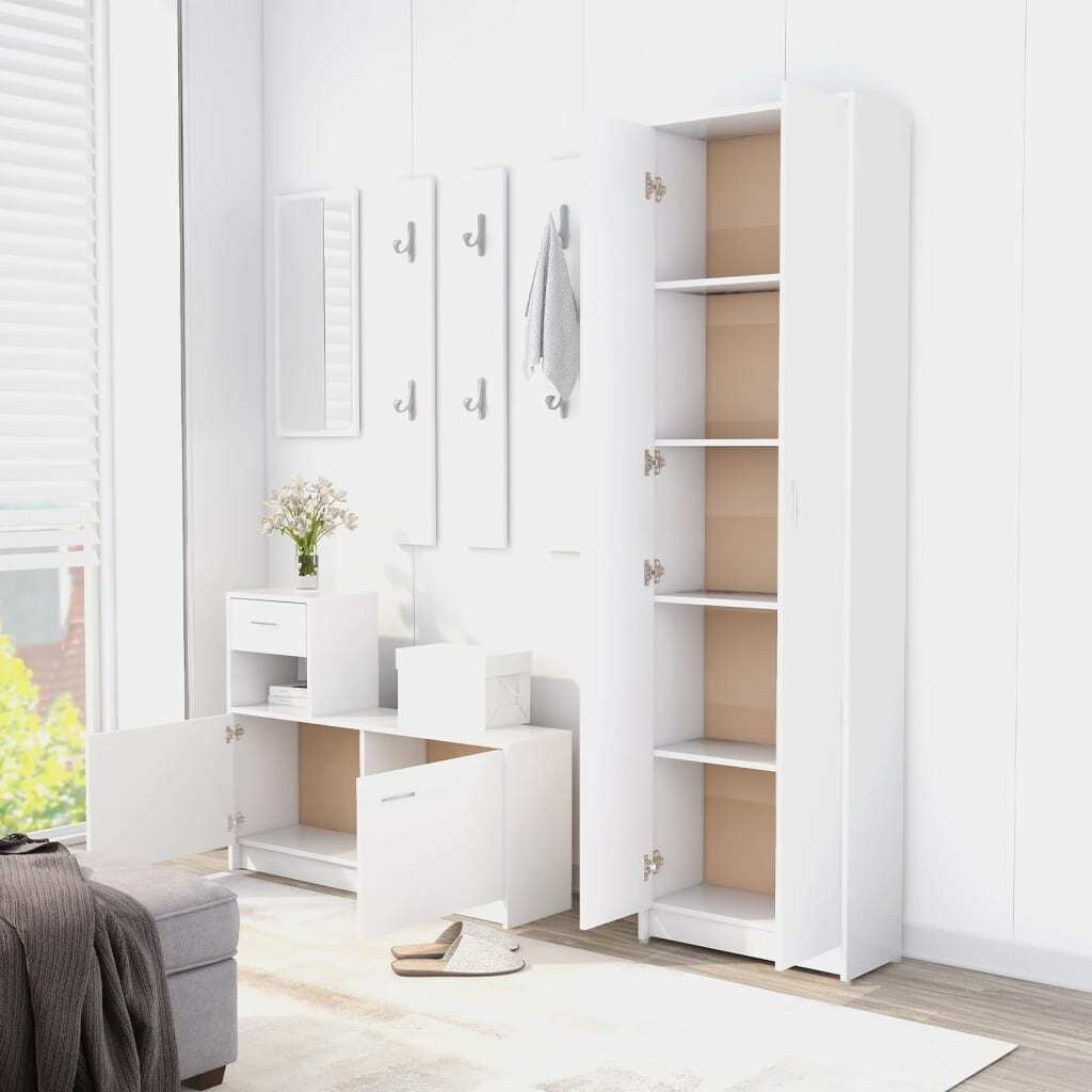 Mafett Hallway Wardrobe White 55x25x189 cm Engineered Wood