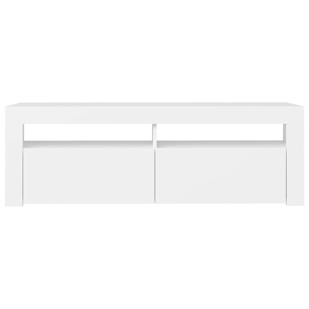 Luminara White TV Cabinet with LED Lights – Modern & Trendy Design