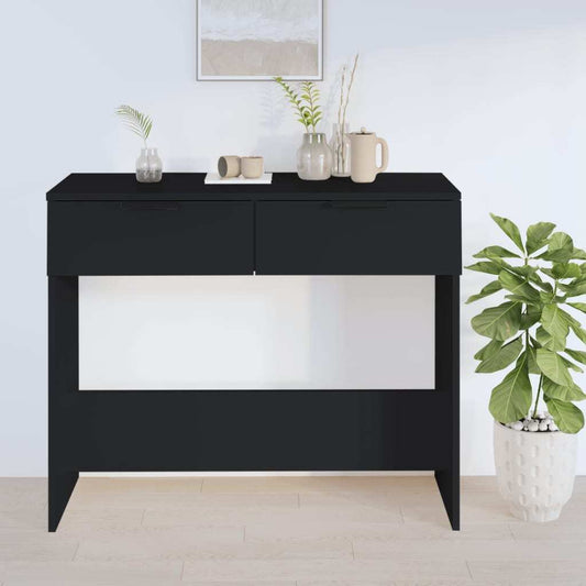 Mafett Console Table Black 90x36x75 cm Engineered Wood