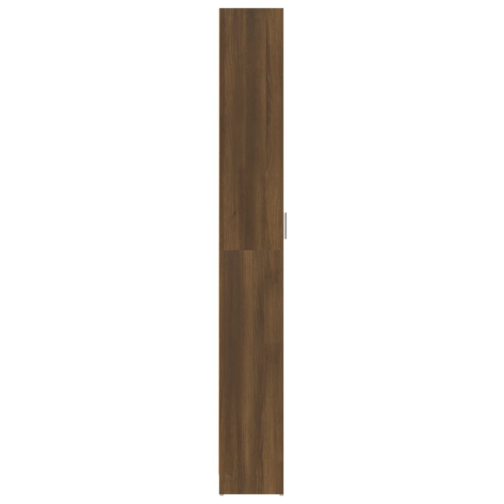 Mafett Hallway Wardrobe – Brown Oak Finish, 55x25x189 cm, Engineered Wood