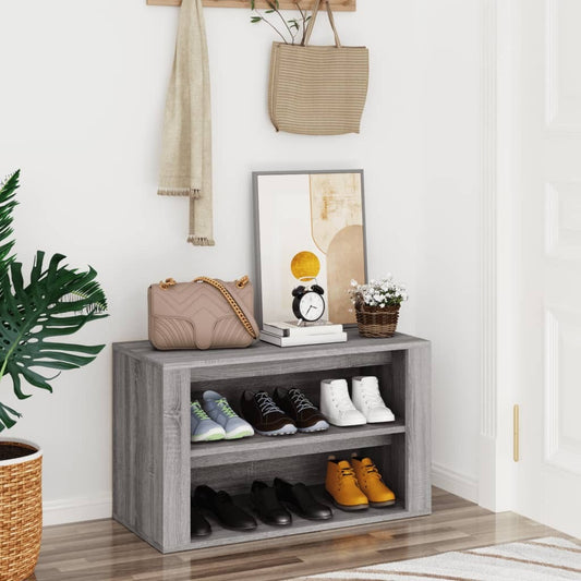 Mafett Shoe Rack Grey Sonoma 75x35x45 cm Engineered Wood