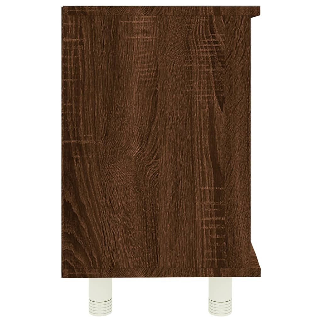 Mafett Bathroom Cabinet Brown Oak 60x32x53.5 cm Engineered Wood