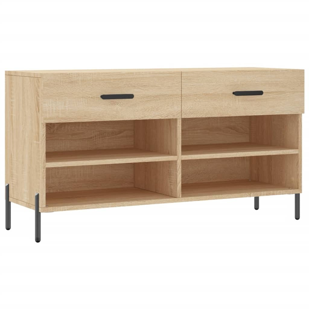 Mafett Shoe Bench Sonoma Oak 102x35x55 cm Engineered Wood