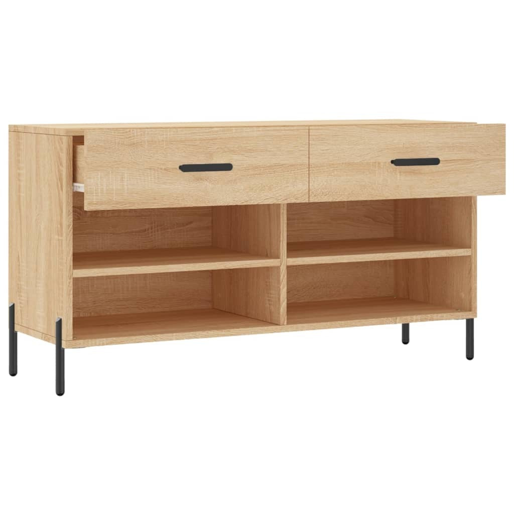 Mafett Shoe Bench Sonoma Oak 102x35x55 cm Engineered Wood