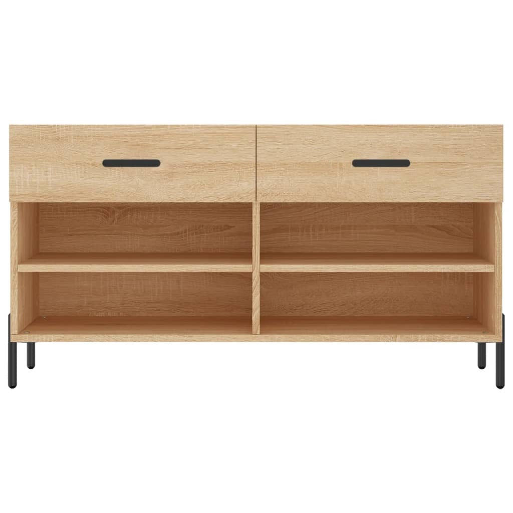 Mafett Shoe Bench Sonoma Oak 102x35x55 cm Engineered Wood