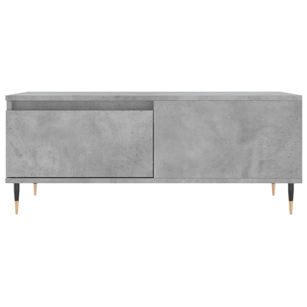 Mafett Concrete Grey Coffee Table | Sleek Engineered Wood Design (90x50x36.5 cm) for Modern Living Spaces