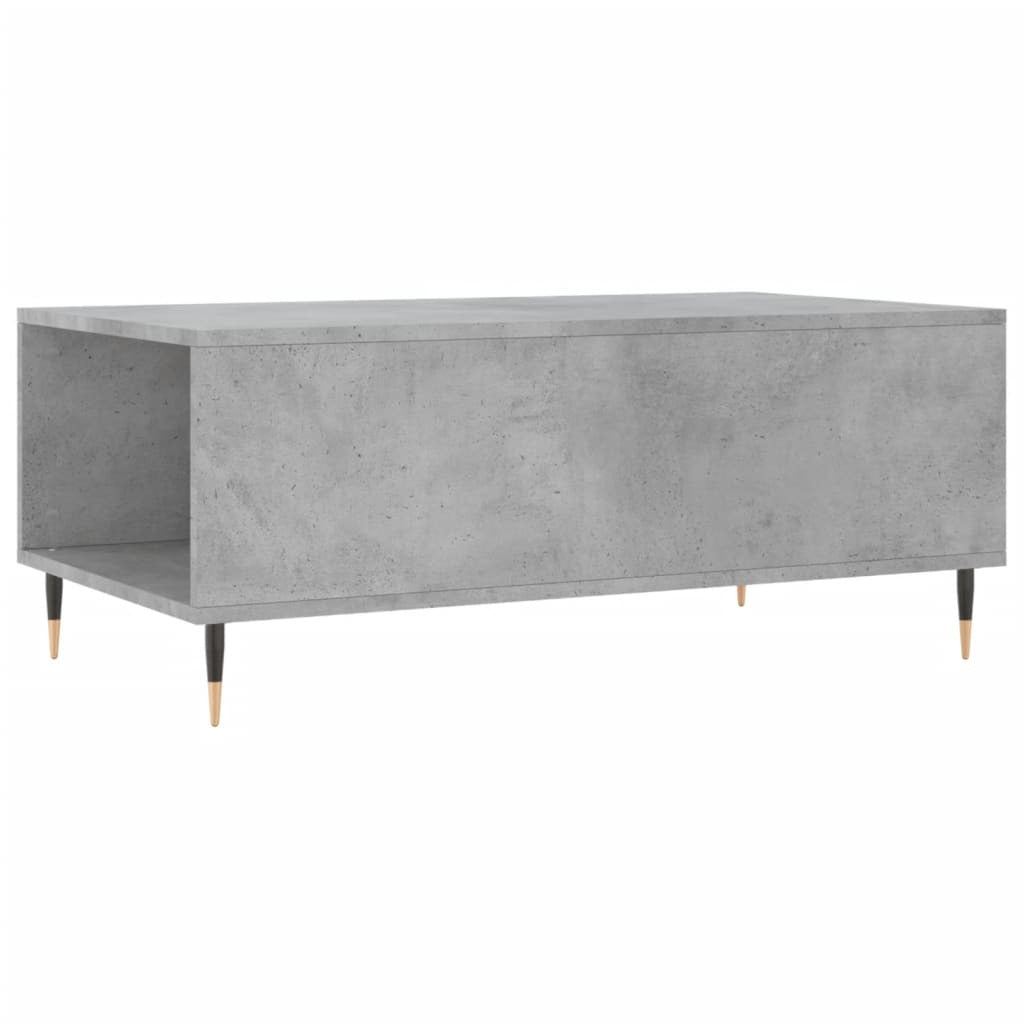 Mafett Concrete Grey Coffee Table | Sleek Engineered Wood Design (90x50x36.5 cm) for Modern Living Spaces