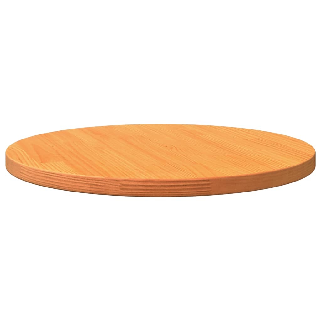 Mafett Table Top Round Wax Brown 50x2.5 cm Solid Wood Pine