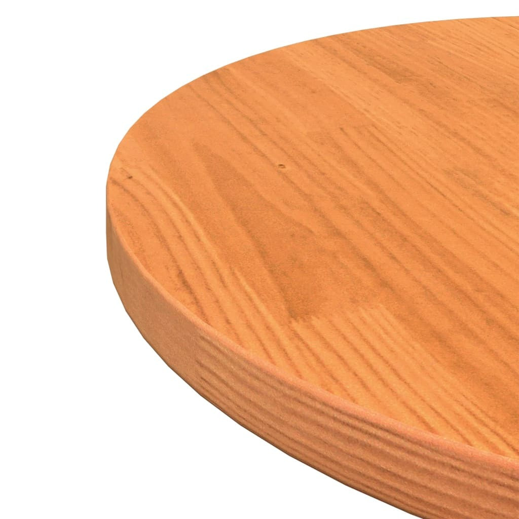 Mafett Table Top Round Wax Brown 50x2.5 cm Solid Wood Pine