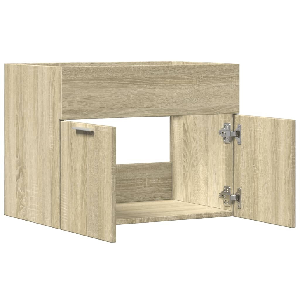 Mafett Sink Cabinet Sonoma Oak 60x38.5x46 cm Engineered Wood