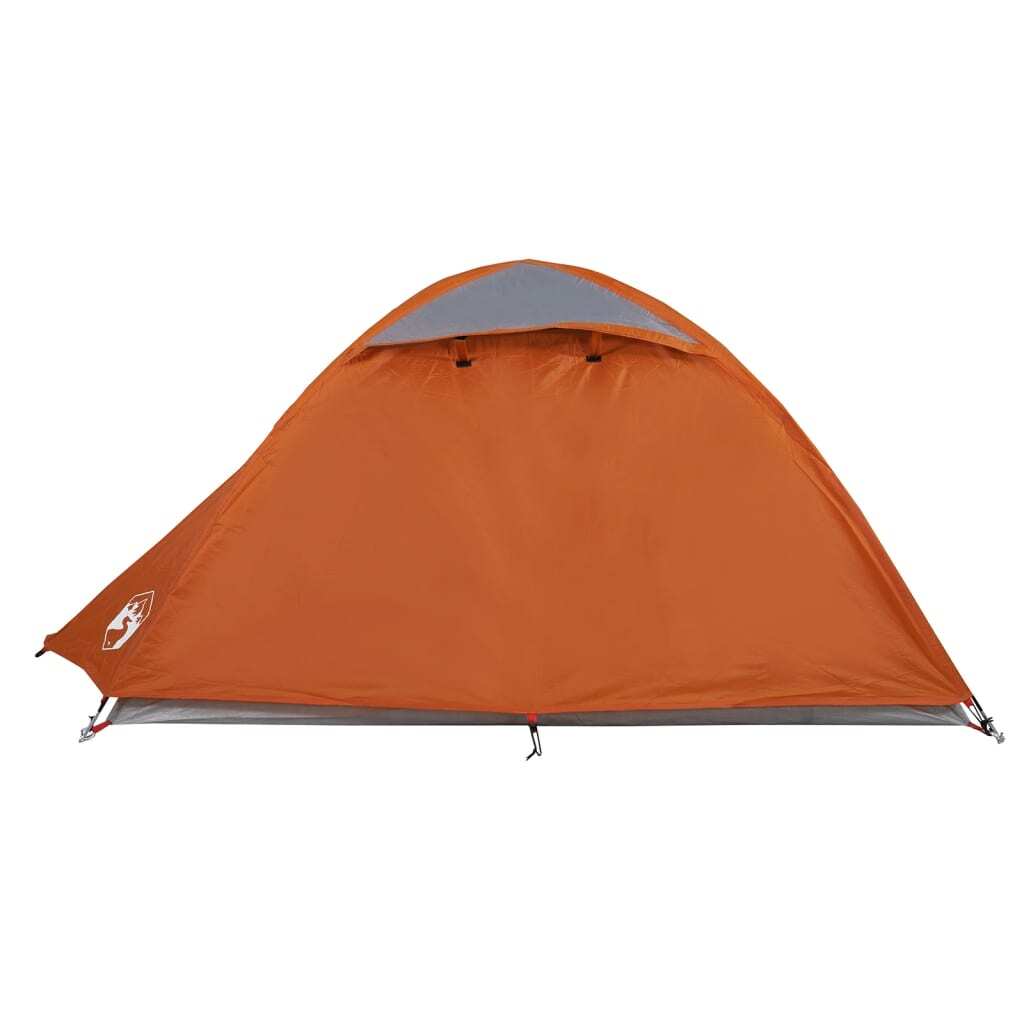 Camping Tent 2 Persons Grey&Orange 254x135x112 cm 185T Taffeta