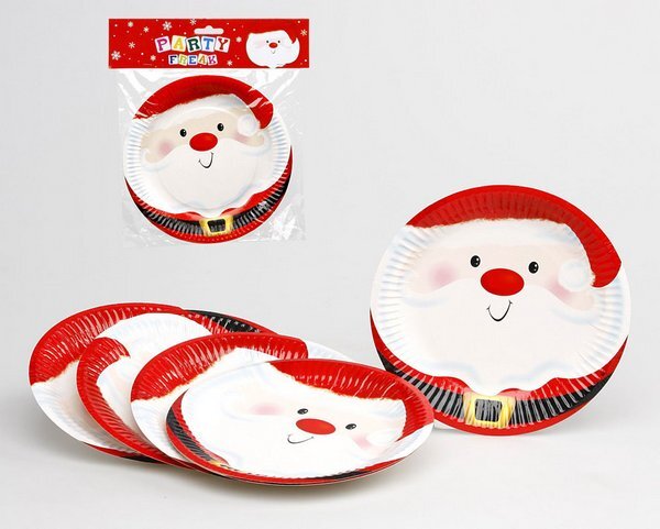 Festive Christmas Party Plates – 18cm (Pack of 6) for Holiday Celebrations