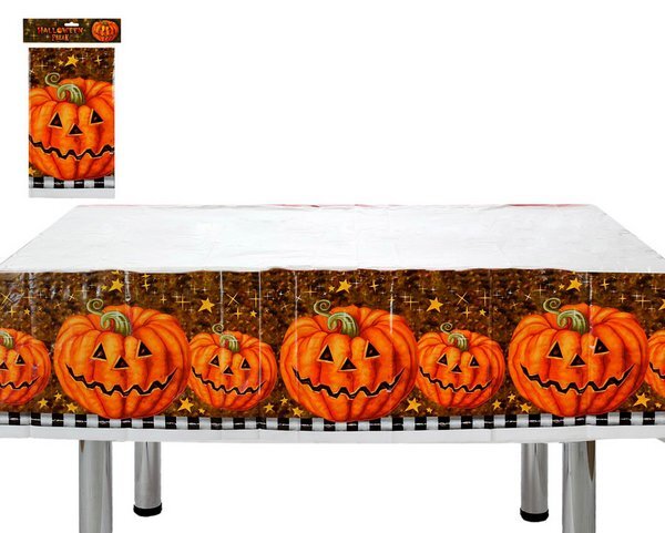 Halloween Pumpkin Table Cover – Festive Decor for Spooky Celebrations