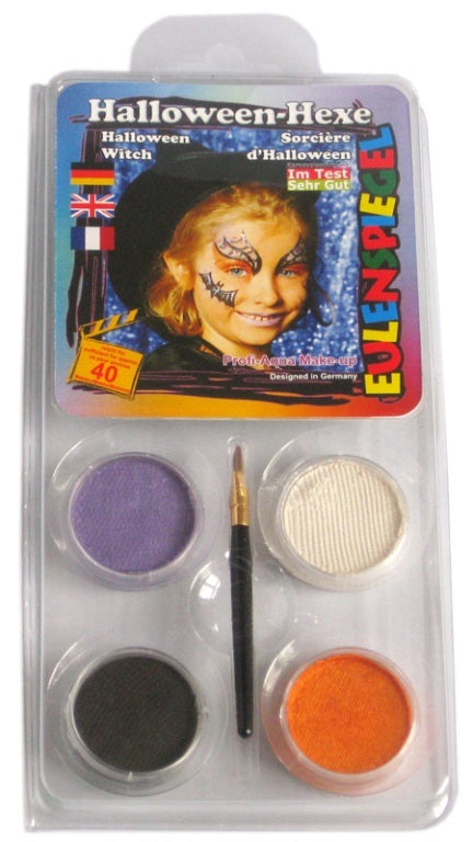 Halloween Witch Face Pack – 4 Color Makeup Set for Spooky Costumes and Parties