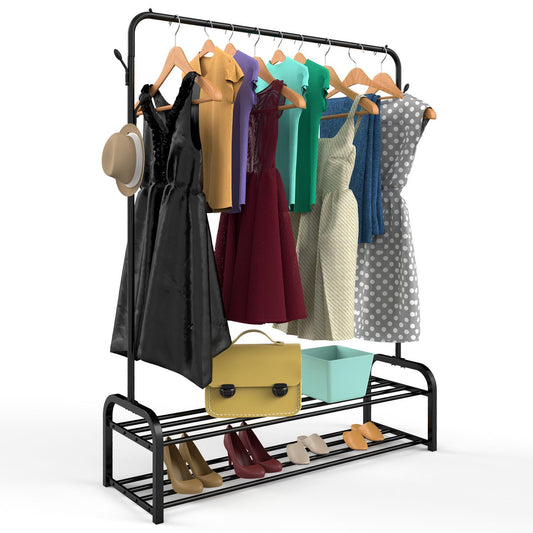 Mafett Deluxe Rail Clothes Organizer & Shoe Rack – Stylish and Functional Storage Solution