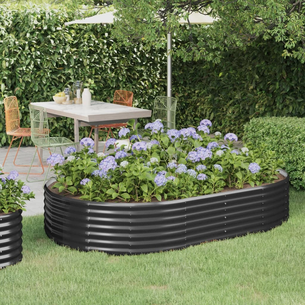 Verdant Edge Anthracite Garden Planter – Powder-Coated Steel