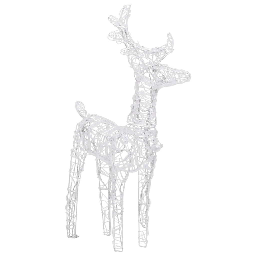 Set of 2 Christmas Reindeer with 80 Warm White LEDs | Acrylic Holiday Deco