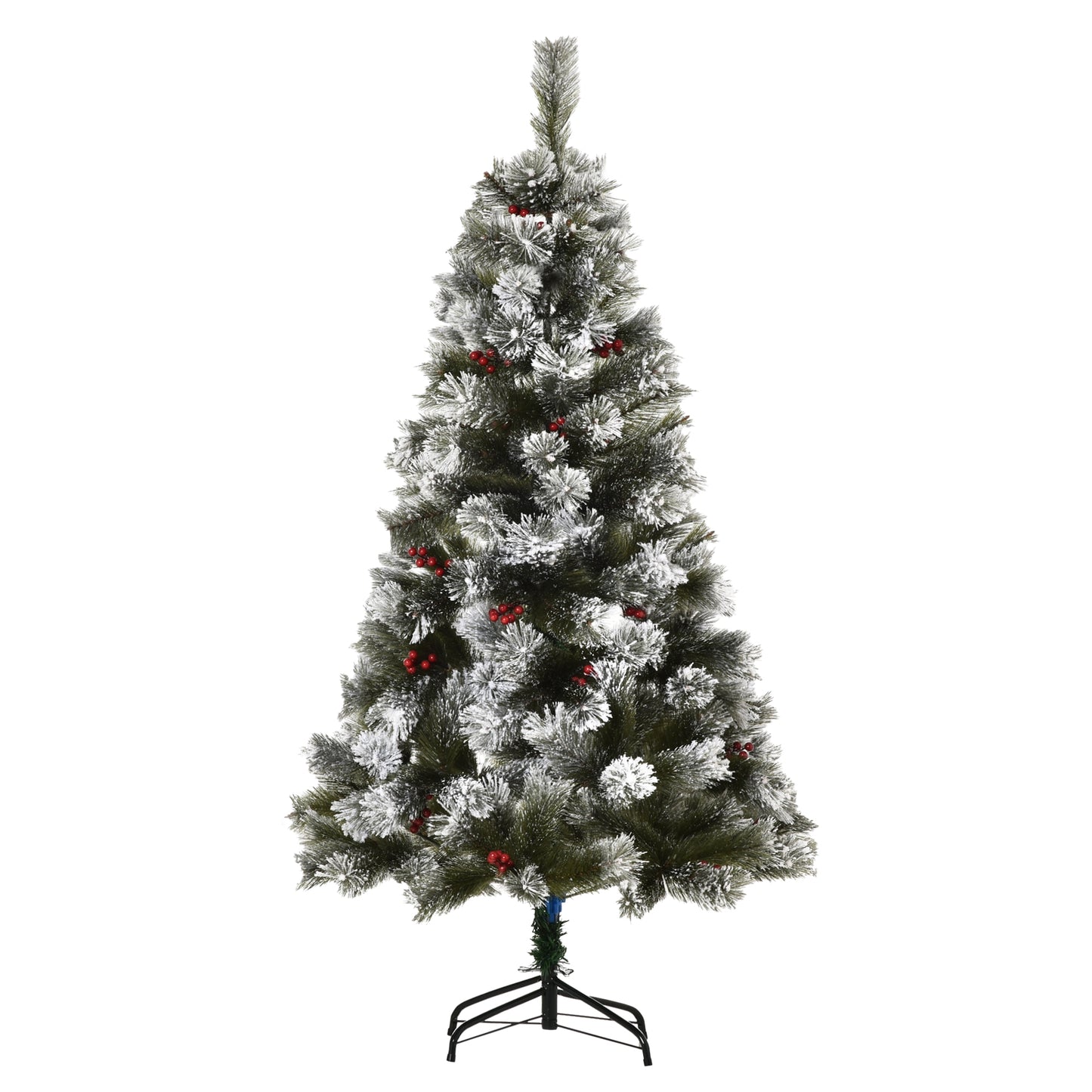 Mafett 5ft Indoor Christmas Tree Artificial Berry Xmas Deco Metal Stand and 184 Tips