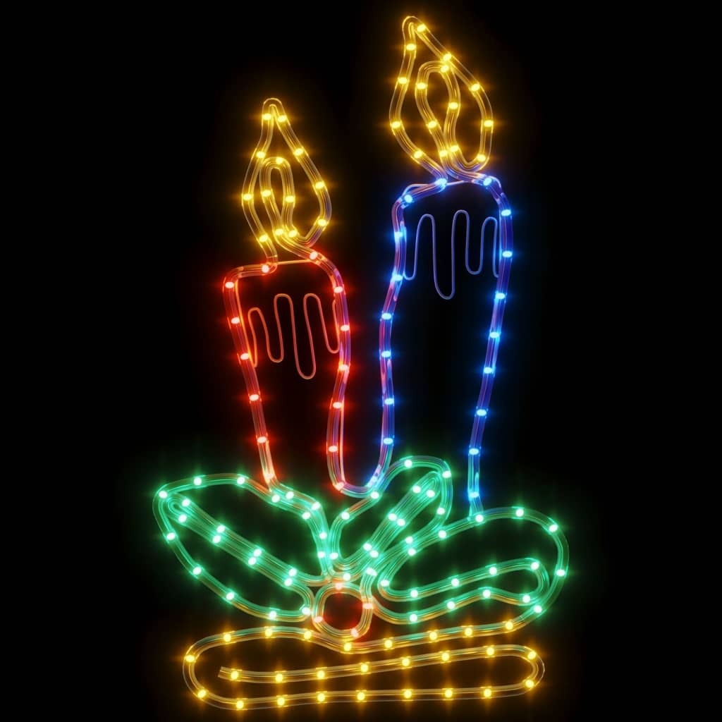 Christmas Candles Figure with 144 LEDs 70x42 cm