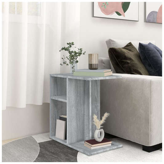 Mafett Side Table Grey Sonoma 50x30x50 cm Engineered Wood