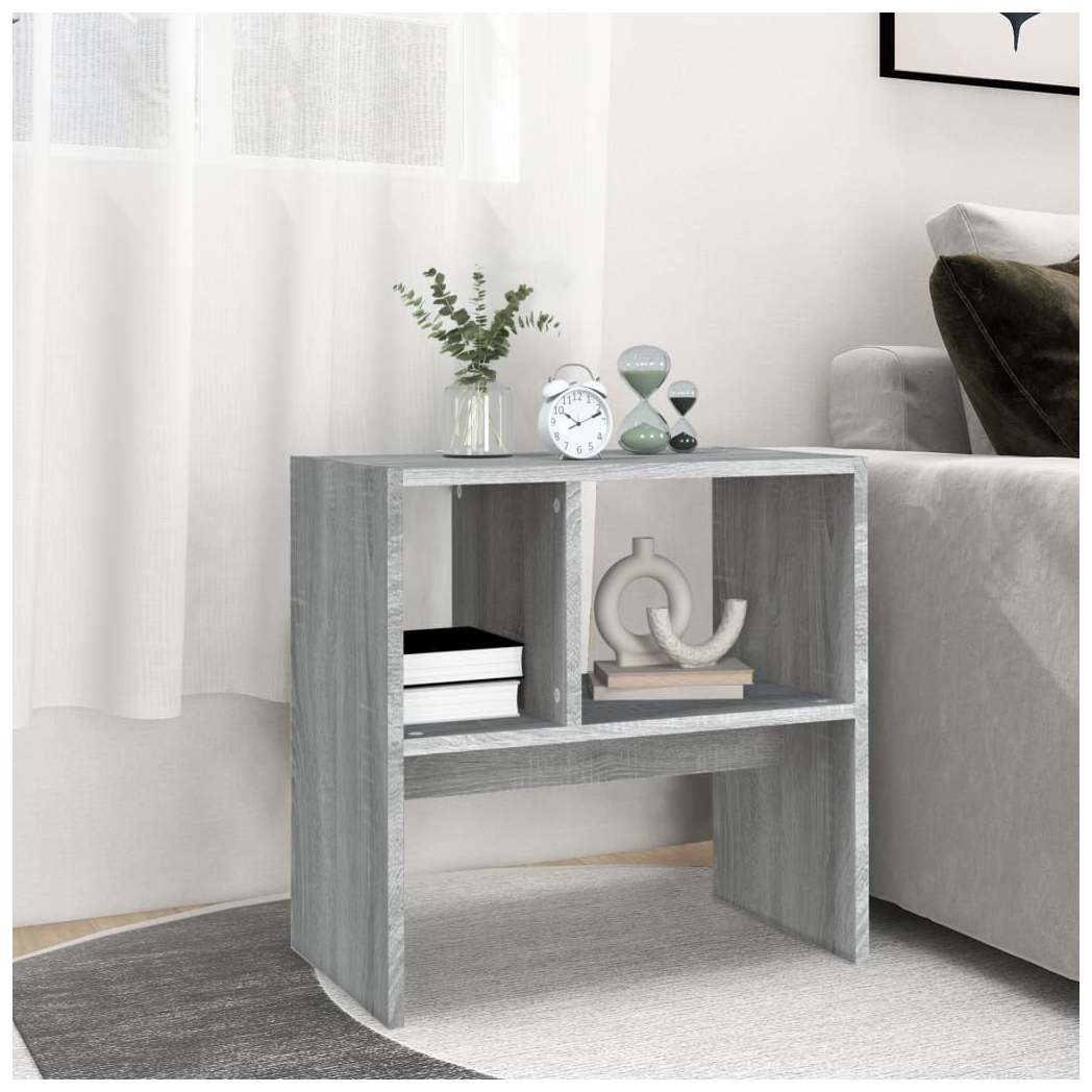 Mafett Side Table Grey Sonoma 50x30x50 cm Engineered Wood