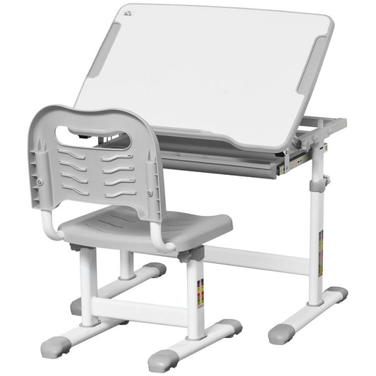 Kids Desk and Chair Set Adjustable Tiltable w/ Drawer, Pen Slot, Hook by Mafett