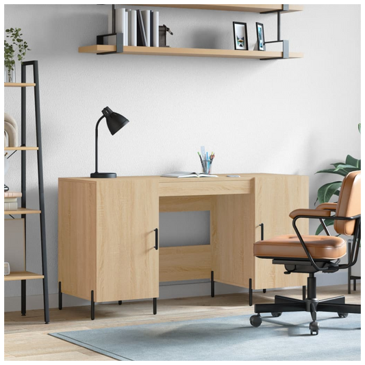 Mafett Desk Sonoma Oak 140x50x75 cm Engineered Wood