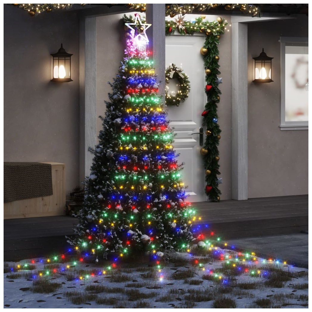 Mafett 320 LED Colorful Christmas Tree Lights | 375 cm Length for Festive Holiday Illumination and Vibrant Decor