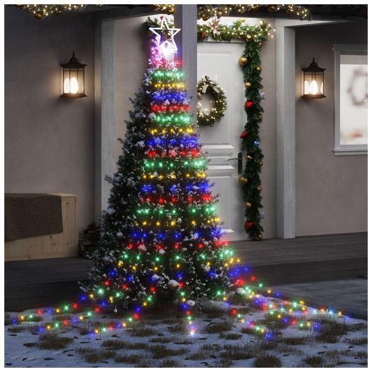 Mafett 320 LED Colorful Christmas Tree Lights | 375 cm Length for Festive Holiday Illumination and Vibrant Decor