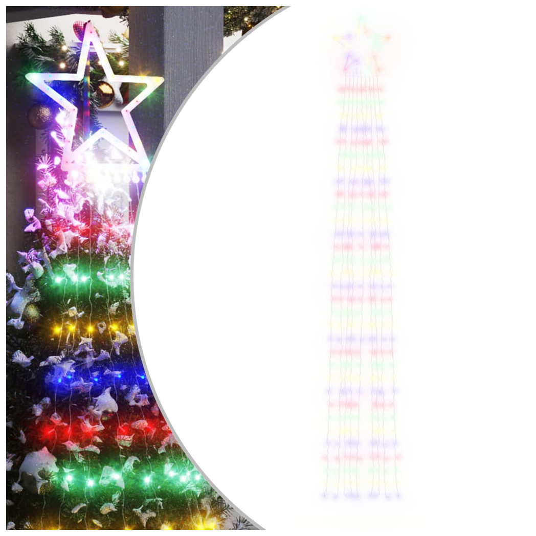 Mafett 320 LED Colorful Christmas Tree Lights | 375 cm Length for Festive Holiday Illumination and Vibrant Decor