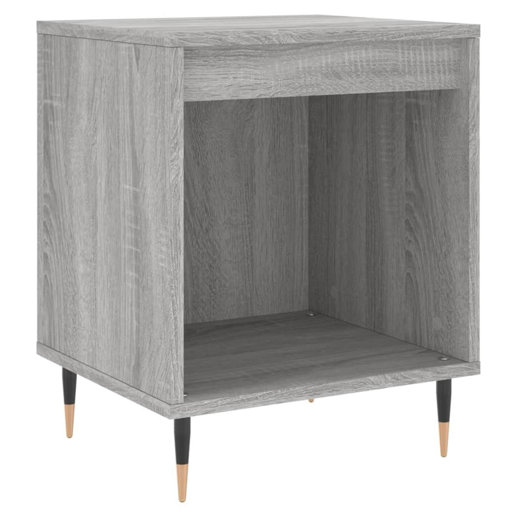 Mafett Stylish Grey Bedside Cabinet | Engineered Wood Design (40 x 35 x 50 cm) for Modern Bedrooms