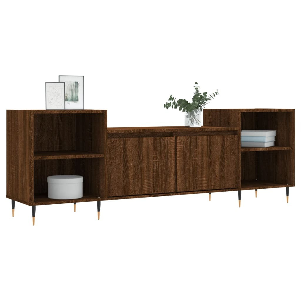 Mafett Cabinet Brown Oak Tv Stand 160x35x55 cm Engineered Wood