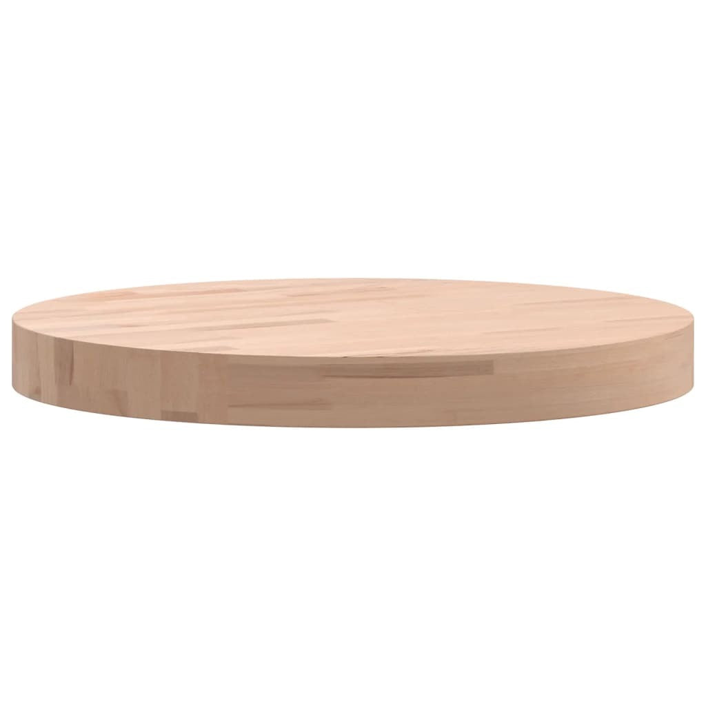 Mafett Round Solid Wood Beech Tabletop | 40x4 cm Durable, Elegant Design