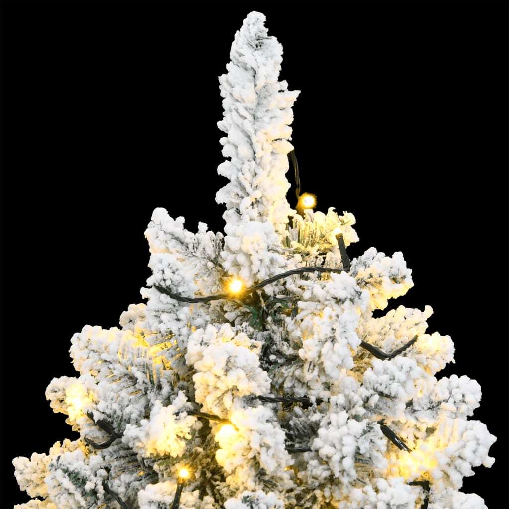 Mafett Artificial Hinged Christmas Tree 150 LEDs & Flocked Snow 120 cm