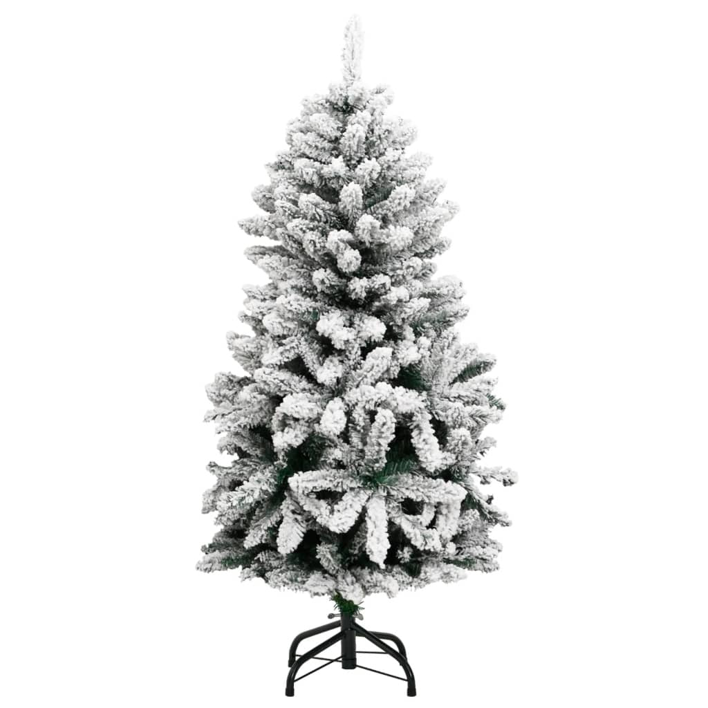 Mafett Artificial Hinged Christmas Tree 150 LEDs & Flocked Snow 120 cm